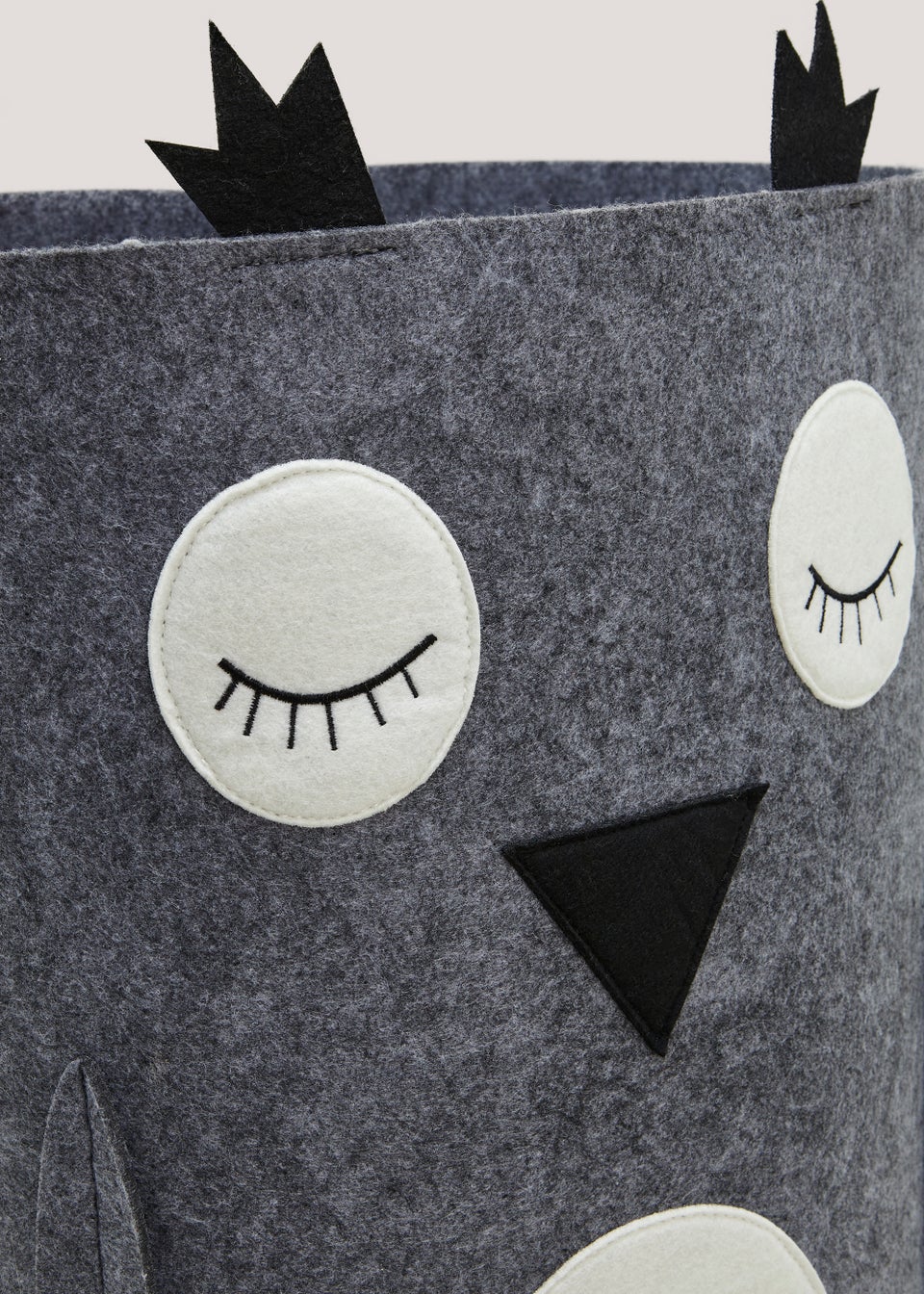 Large Owl Felt Storage Basket (50cm x 35cm x 35cm)