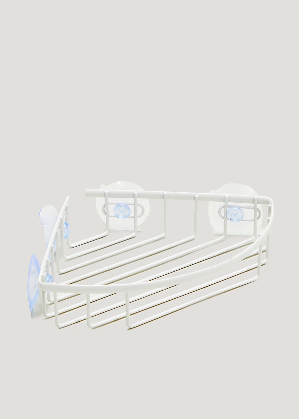 White Wire Corner Shower Basket (0.5cm x 19.5cm x 27cm)