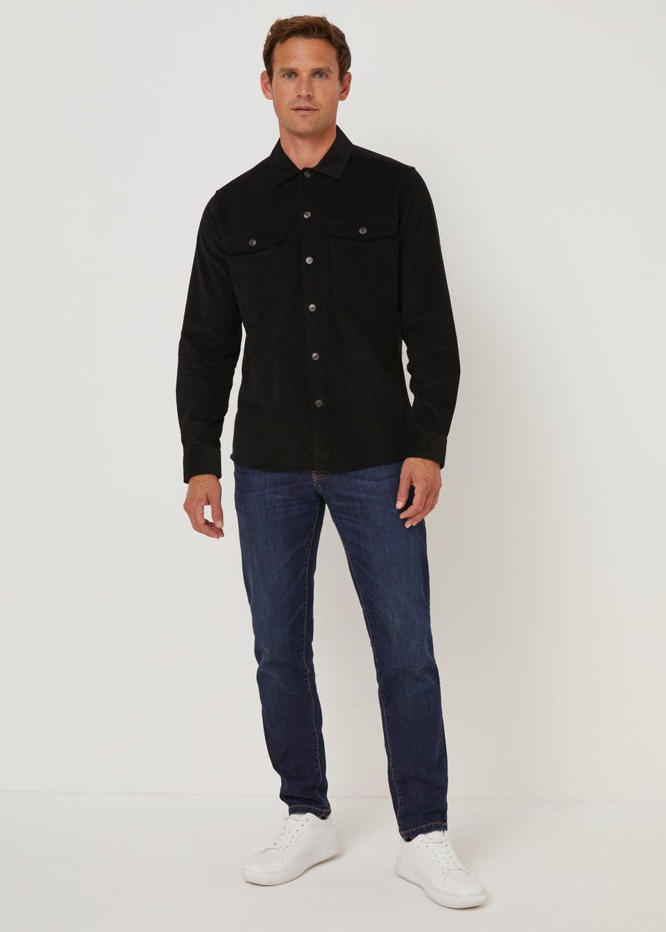 Black Cord Twin Pocket Shirt