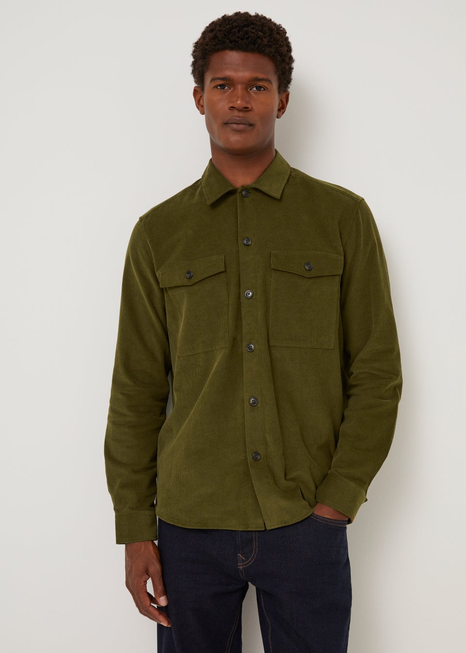 Green Cord Twin Pocket Shirt