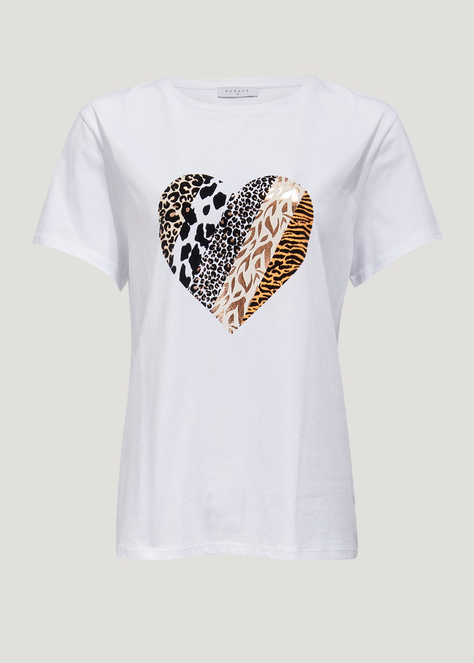 White Heart Print T-Shirt