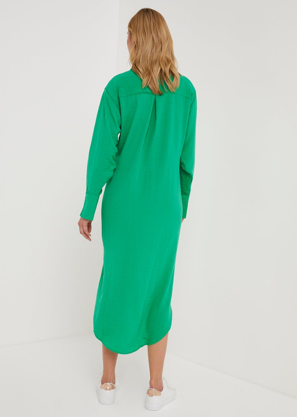 JDY Lara Green Tie Front Dress