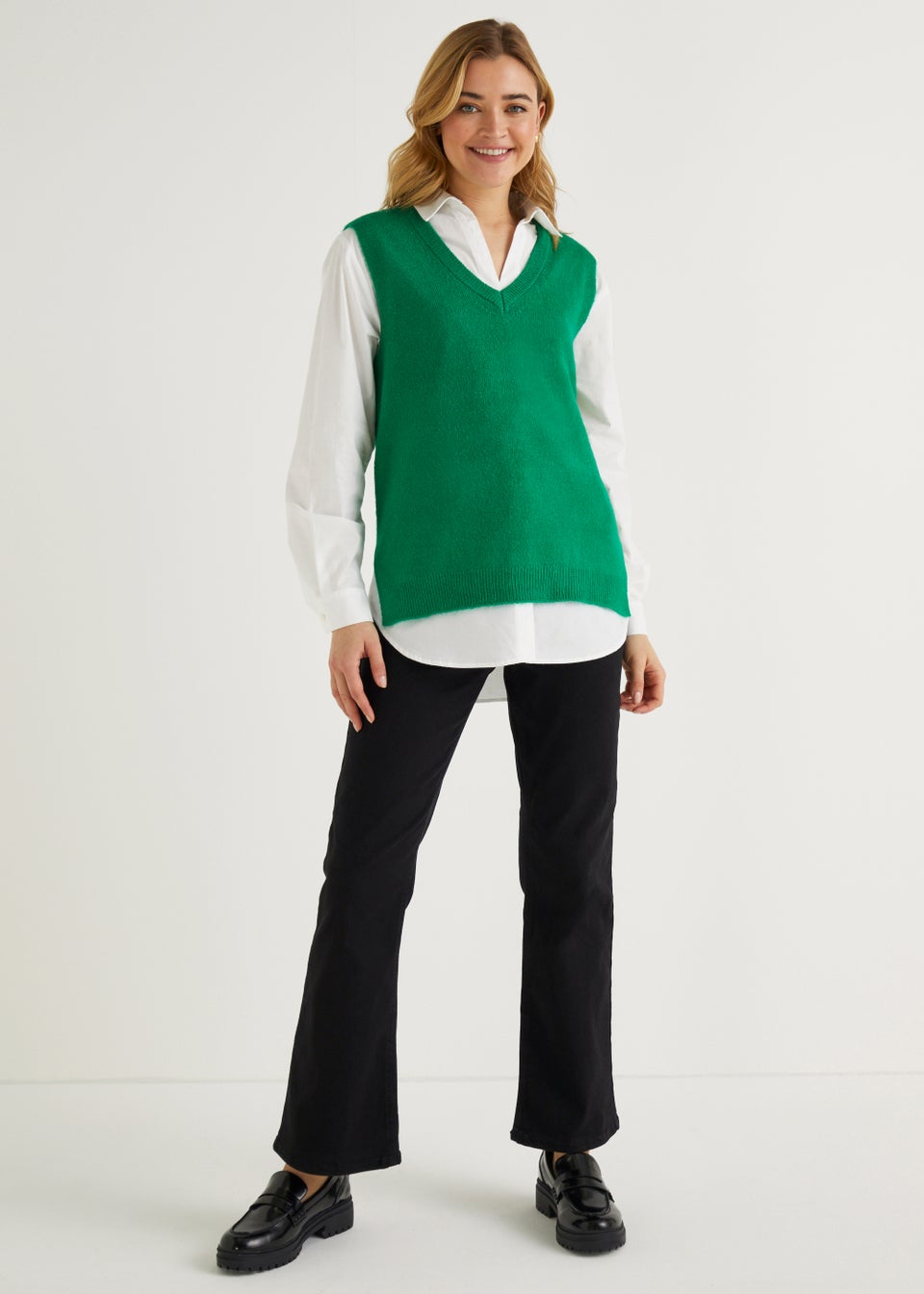 JDY Green Eleanor Knitted Vest Top