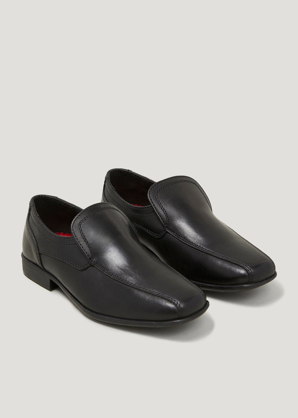 Boys Black Leather Slip On Shoes Older 2 6 Matalan