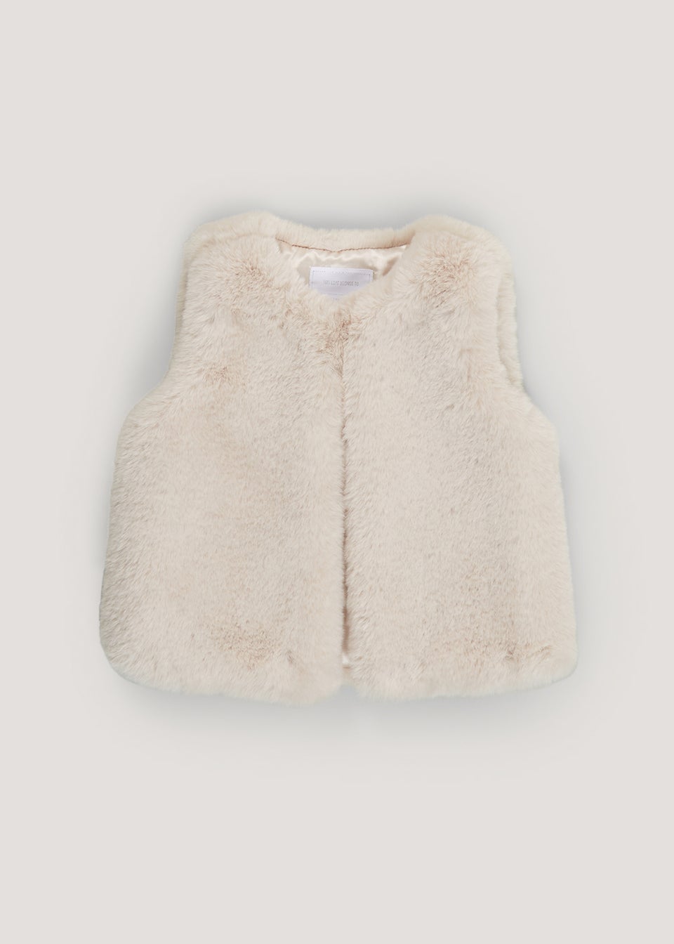 Girls Cream Faux Fur Gilet 4 13yrs