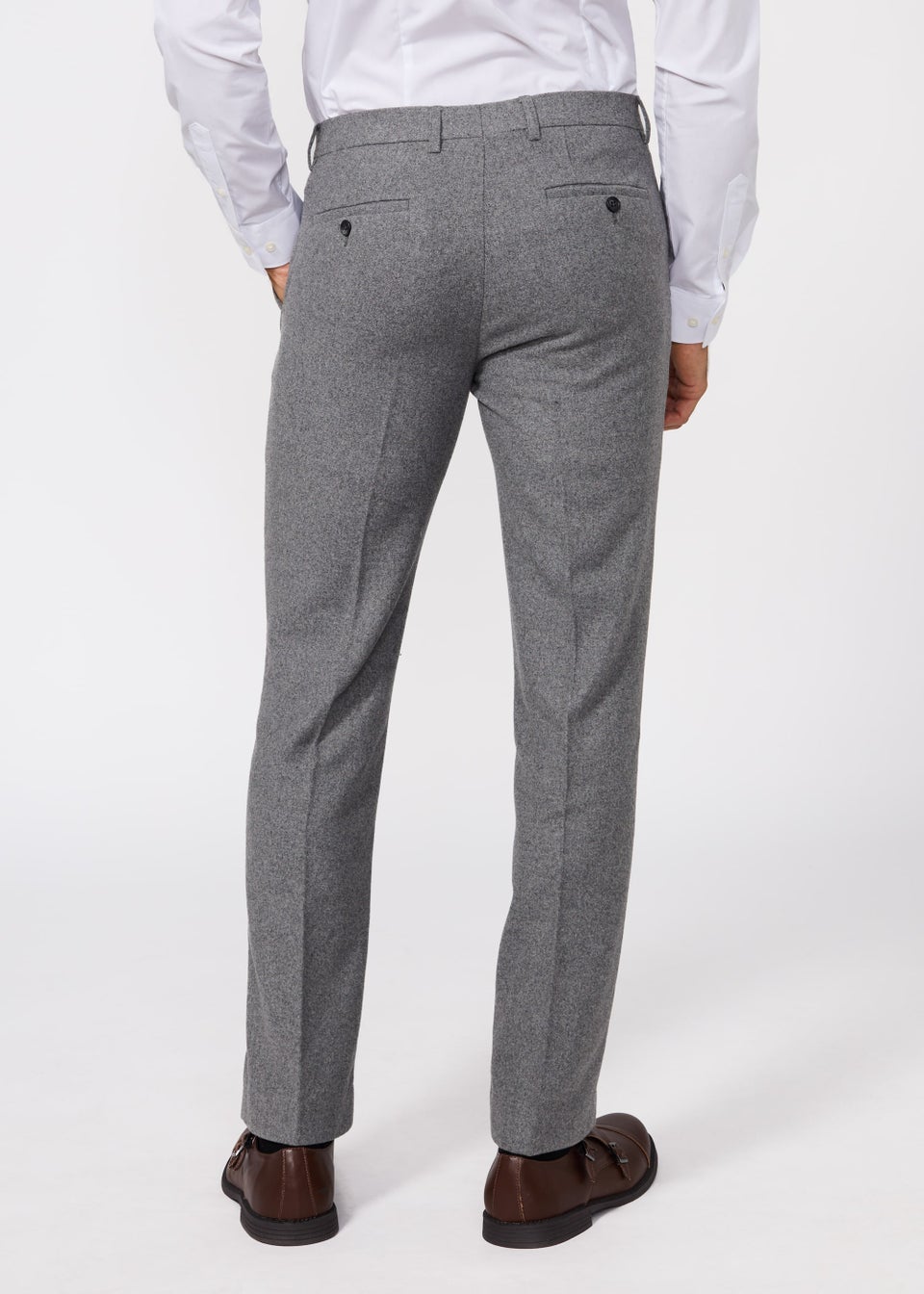 Broken Stitch Anderson Grey Slim Fit Suit Trousers