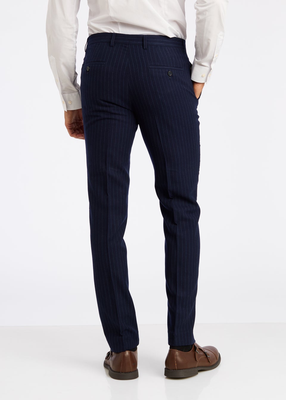 Mens skinny pinstripe trousers online