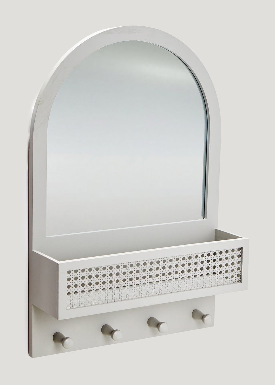 Grey Cane Storage Mirror (40cm x 12cm x 60cm)
