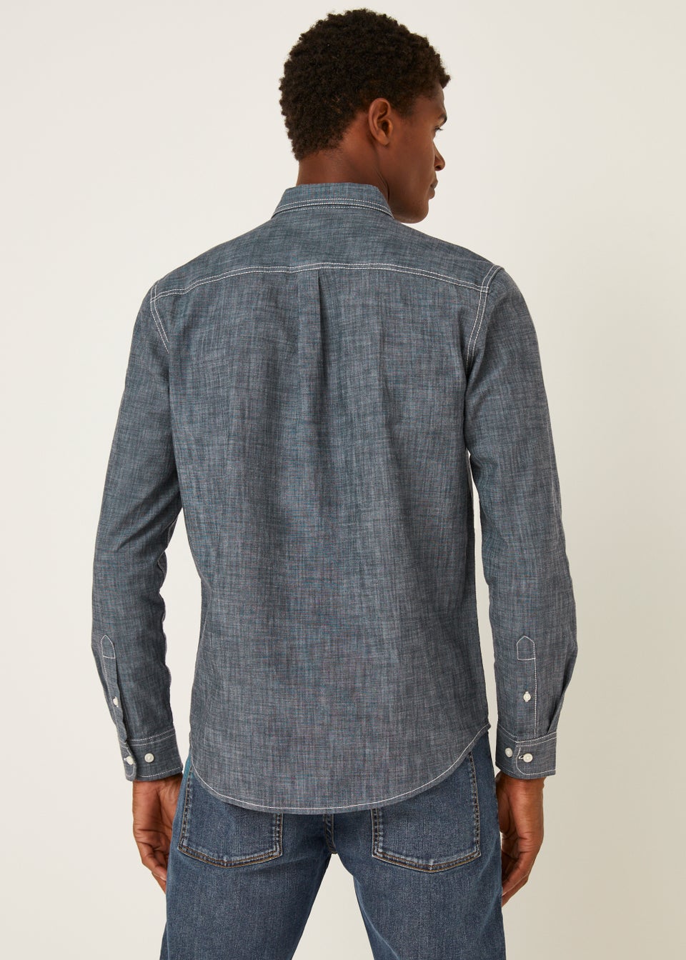 Blue Chambray Twin Pocket Shirt