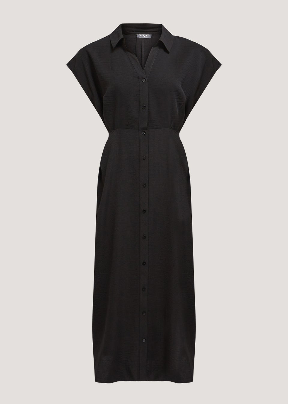 Black Midi Shirt Dress