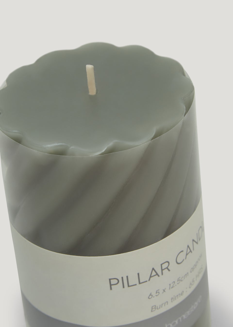 Green Small Pillar Candle (12cm)