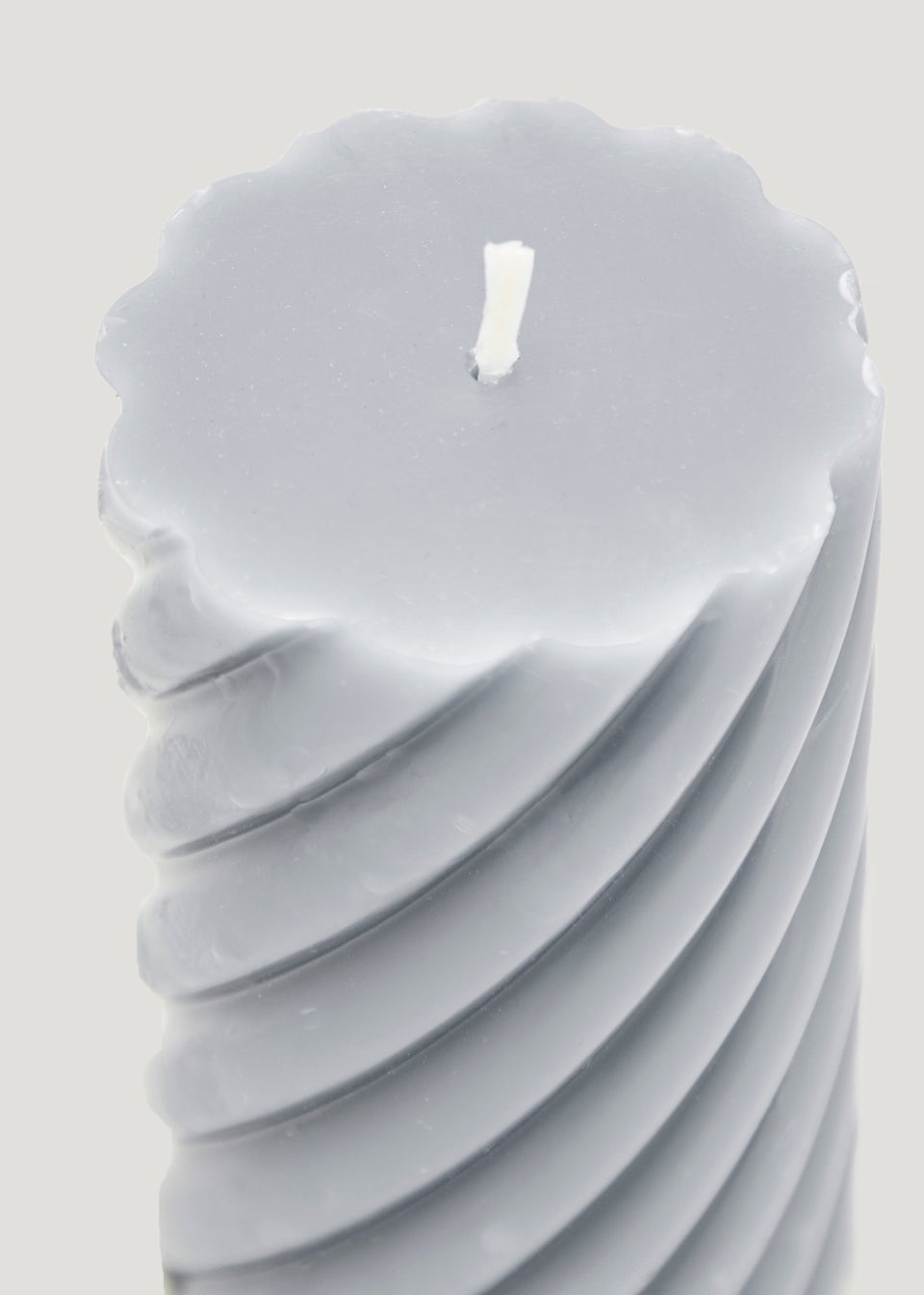 Grey Small Pillar Candle (12cm)