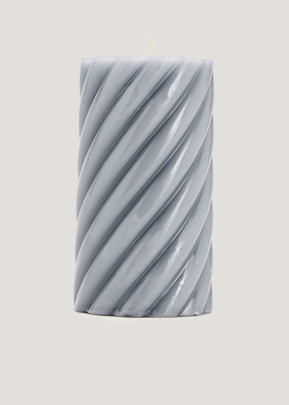 Grey Small Pillar Candle (12cm)