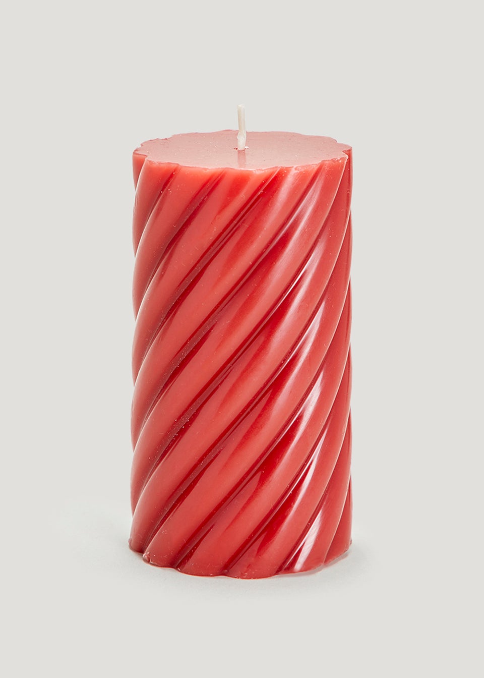 Red Small Pillar Candle (12cm)