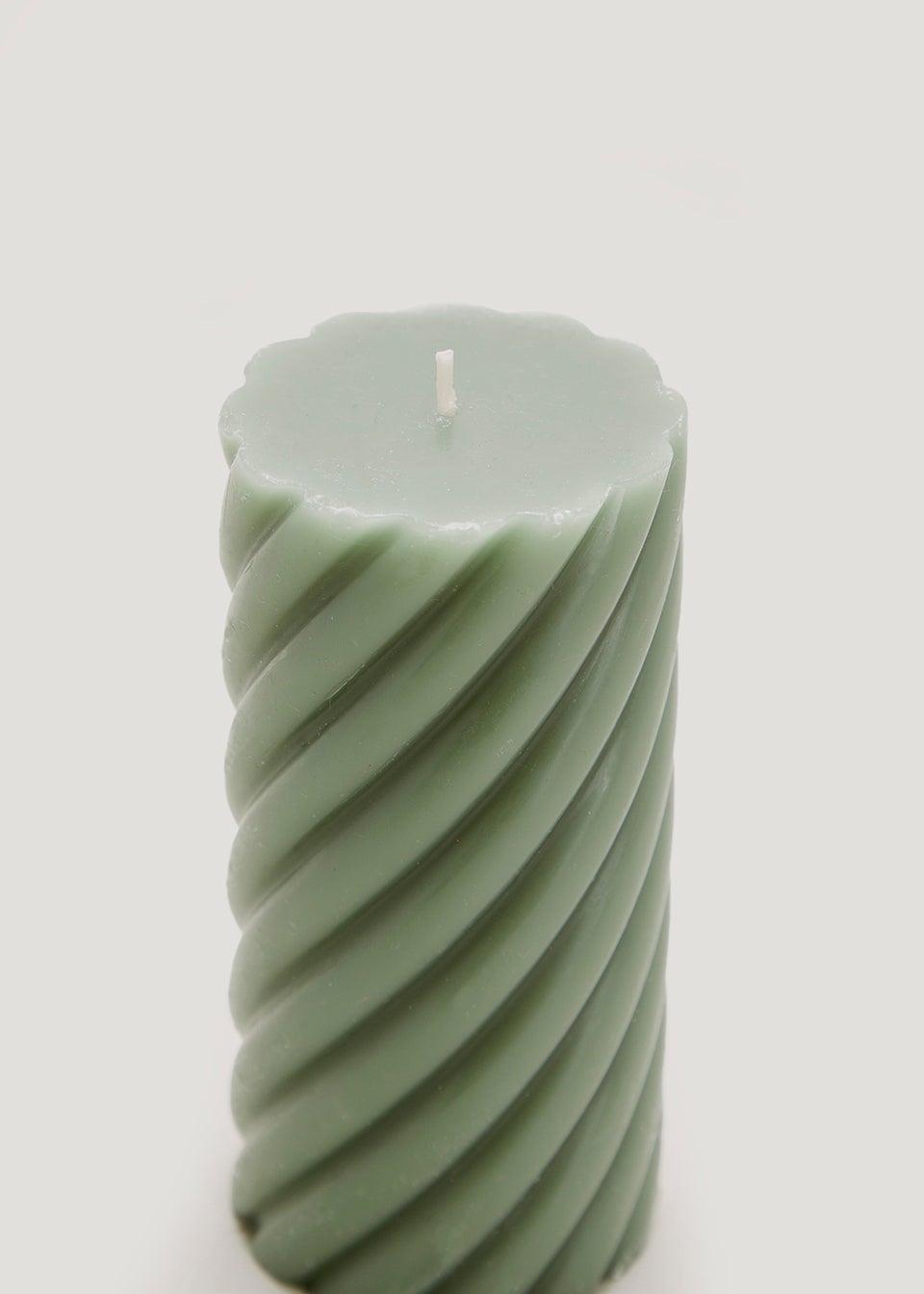 Green Large Pillar Candle (18cm)