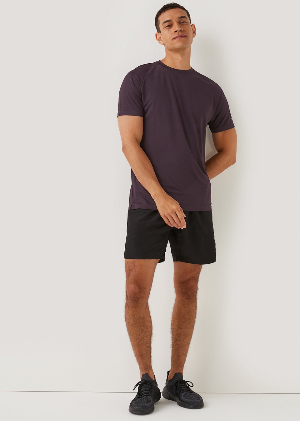 Souluxe Purple Textured Sports T-Shirt