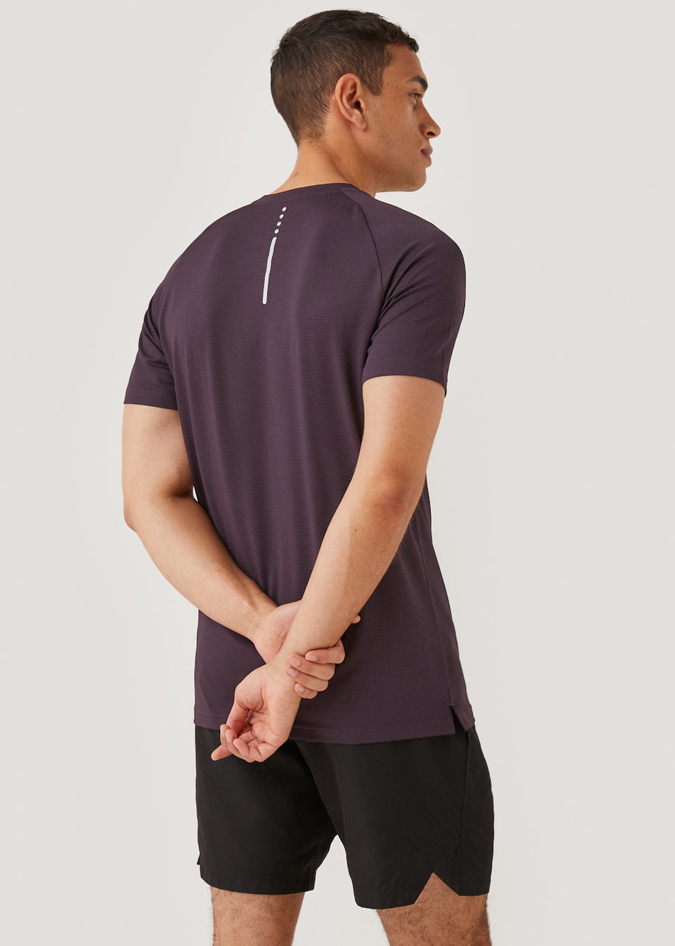 Souluxe Purple Textured Sports T-Shirt