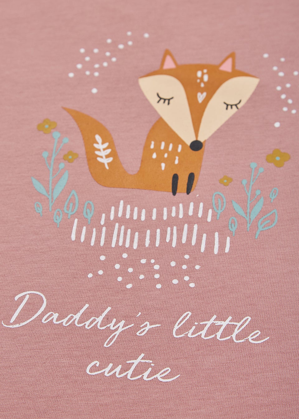 Girls Pink Daddy Fox T-Shirt (9mths-6yrs)