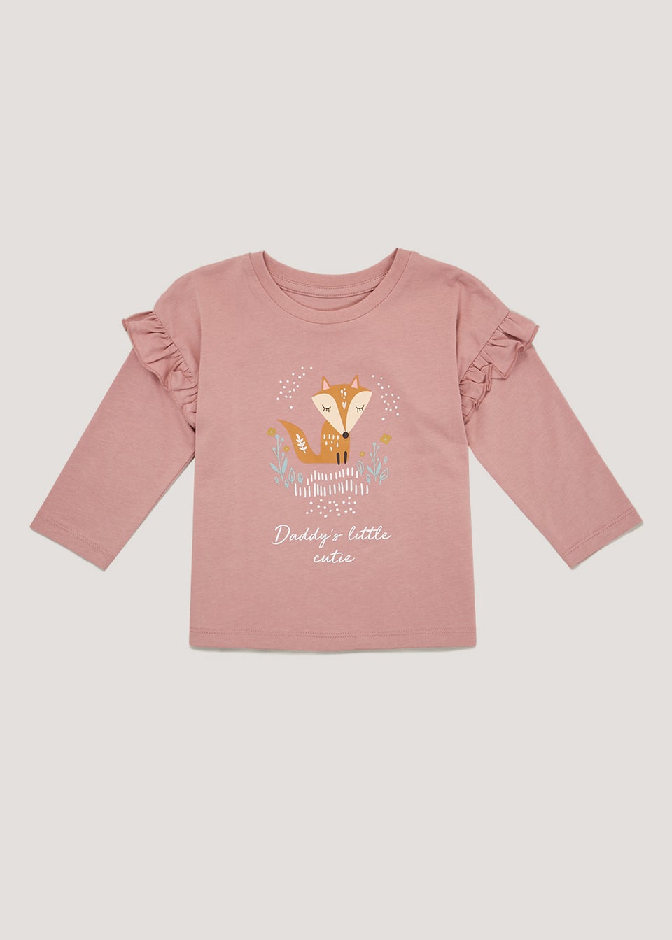 Girls Pink Daddy Fox T-Shirt (9mths-6yrs)