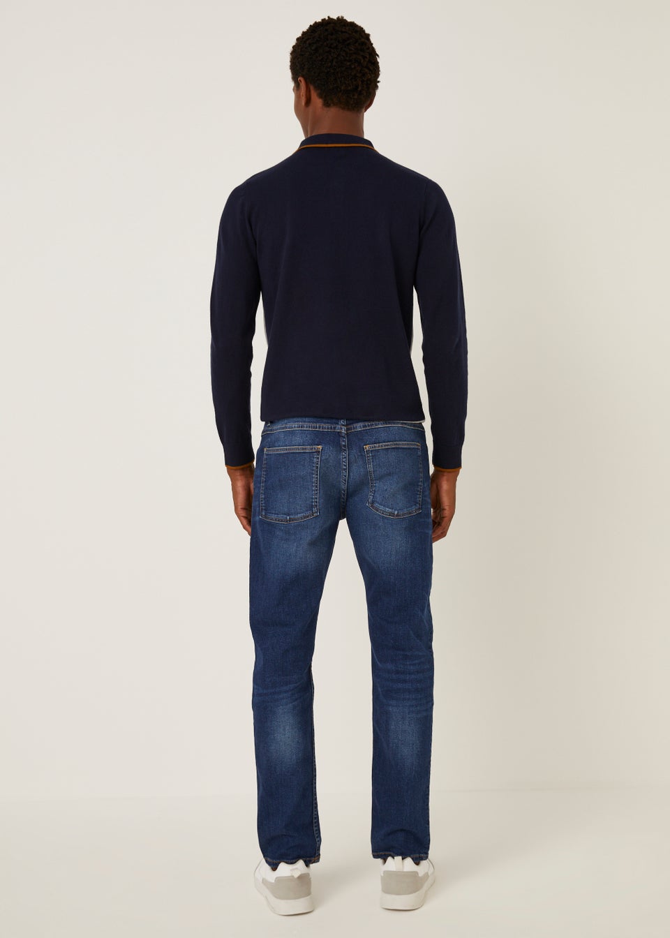 Dark Wash Stretch Straight Fit Jeans