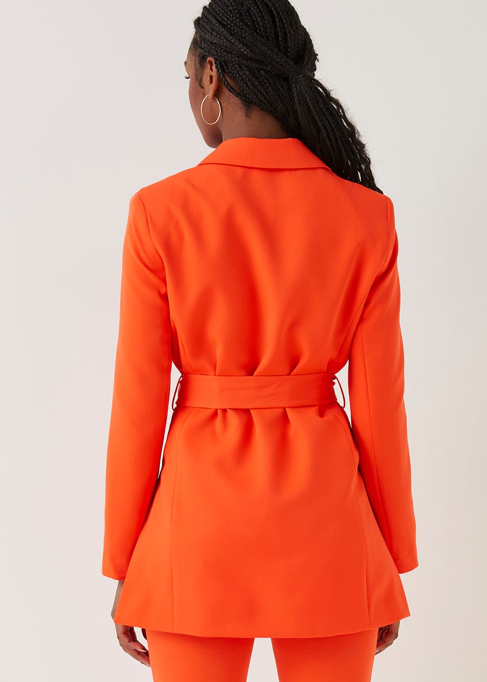 Be Beau Orange Belted Co-Ord Blazer