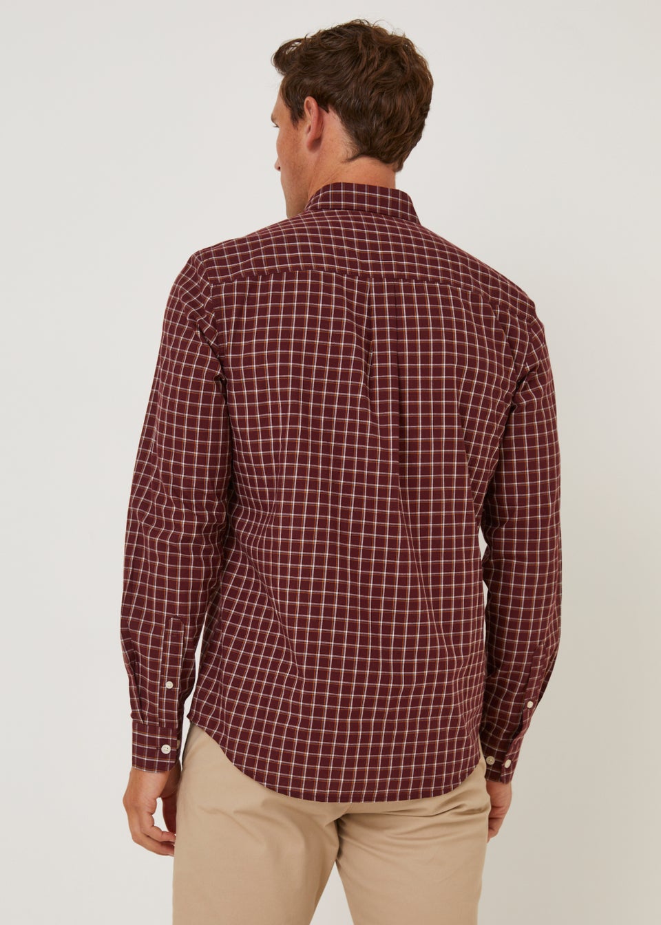 Burgundy Micro Check Shirt