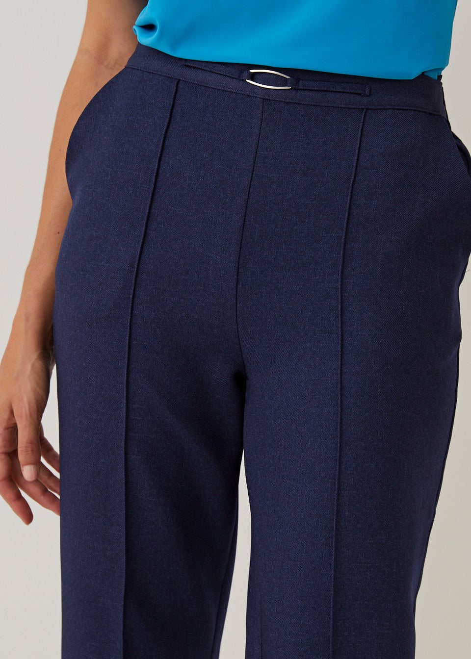Et Vous Black Pleat Front Straight Leg Trousers Matalan