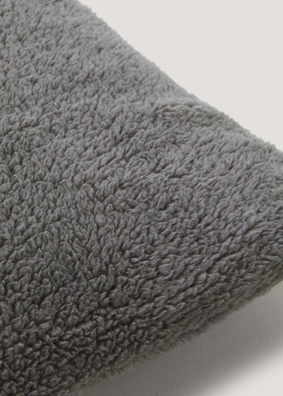 Grey Teddy Fleece Cushion (43cm x 43cm)