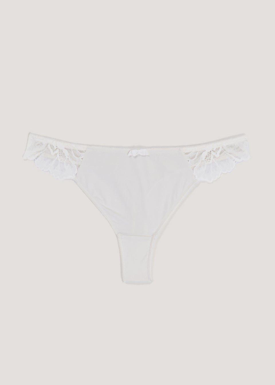 Cream Lace Thong