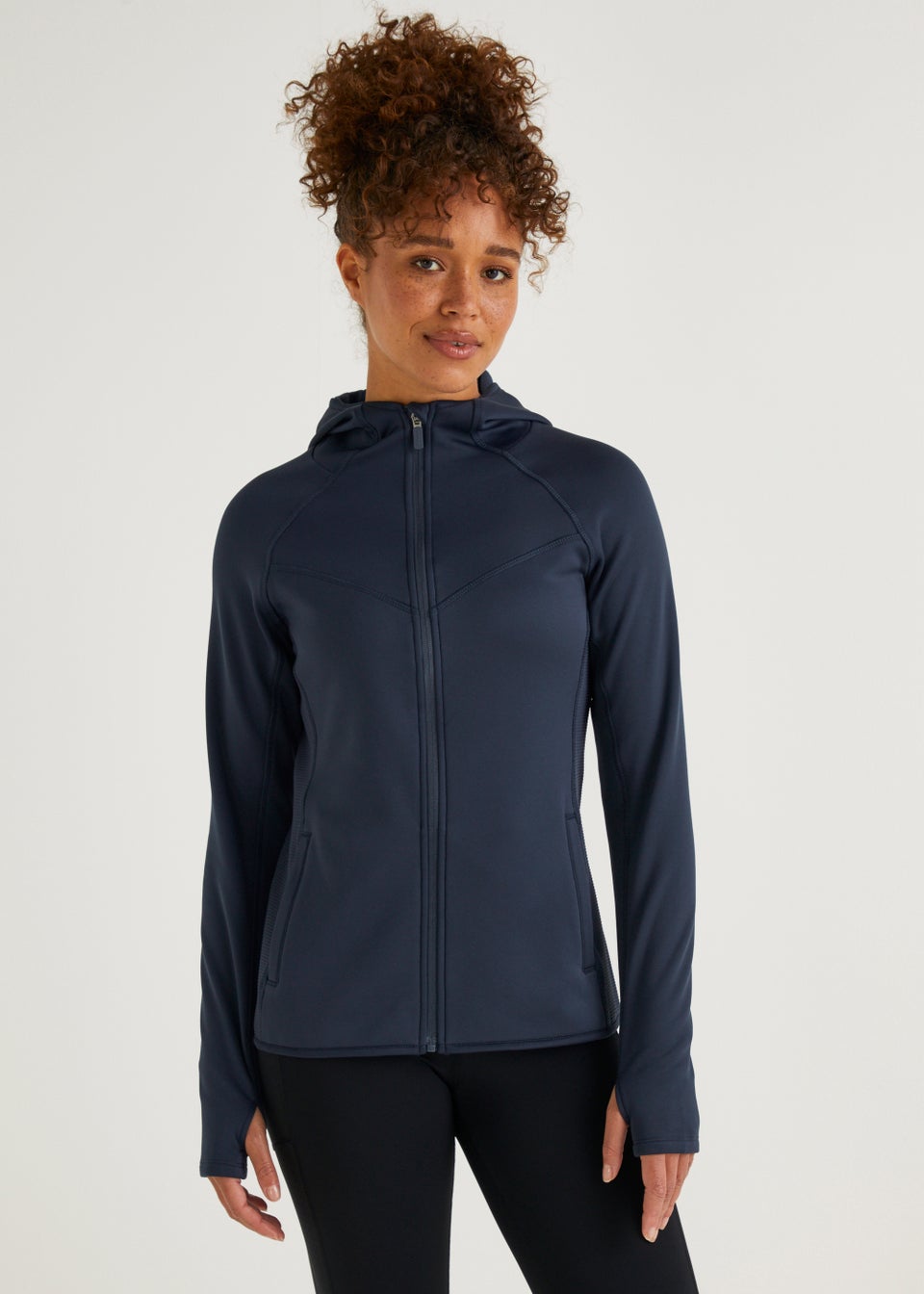 Souluxe Navy Zip Through Hoodie