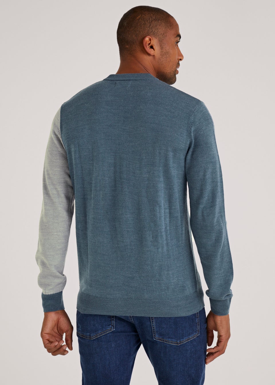 Blue Vertical Stripe Soft Touch Jumper