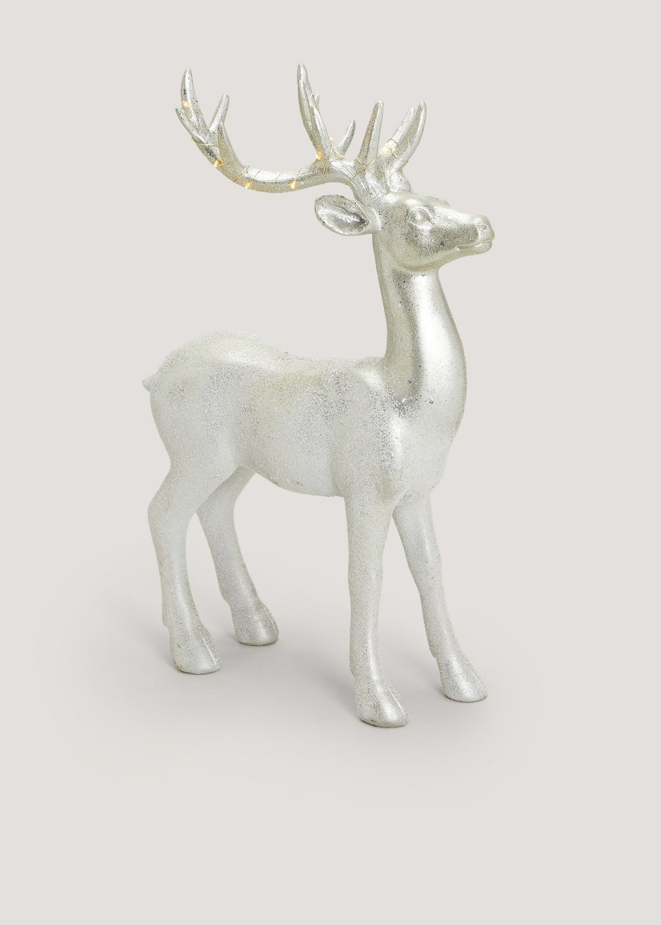 Silver LED Stag (44.5cm x 33.5cm x 16.5cm)