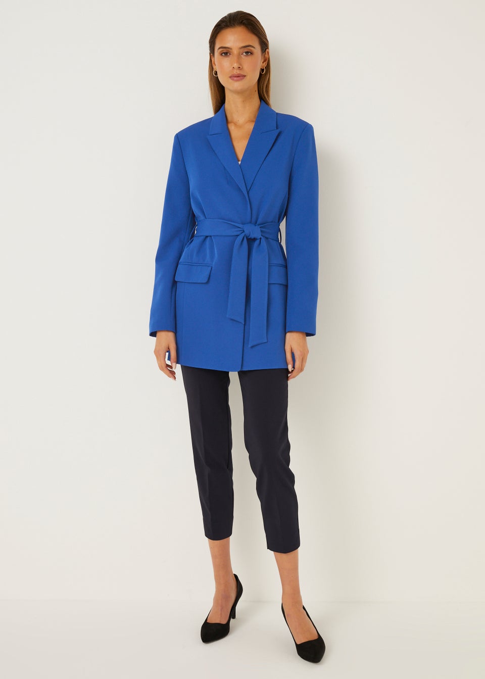 Et Vous Blue Belted Blazer