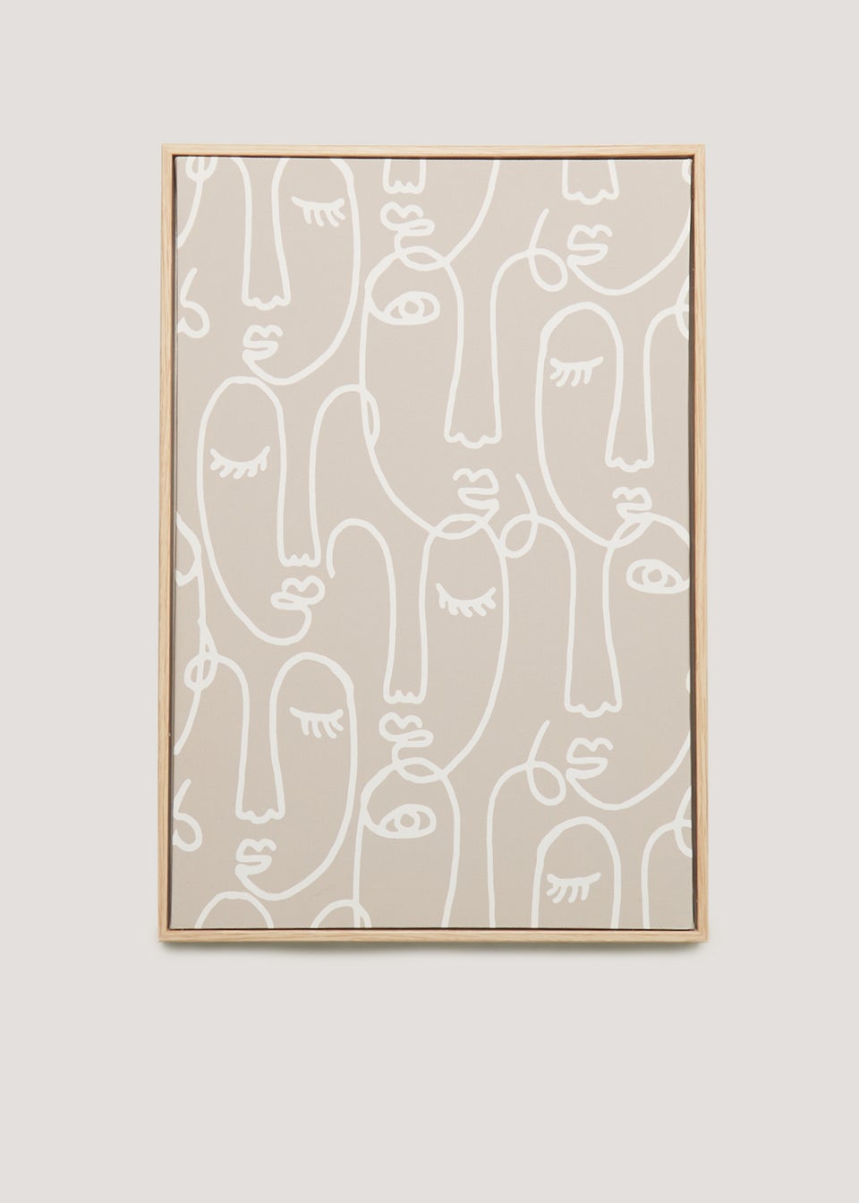 Taupe Faces Wall Art (28cm x 41cm)