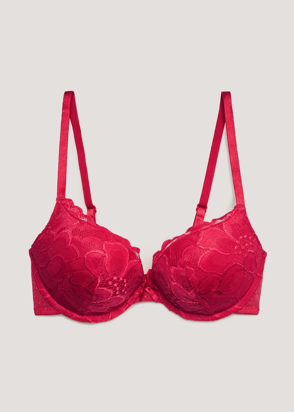 Super push-up lace bra - Red - Ladies