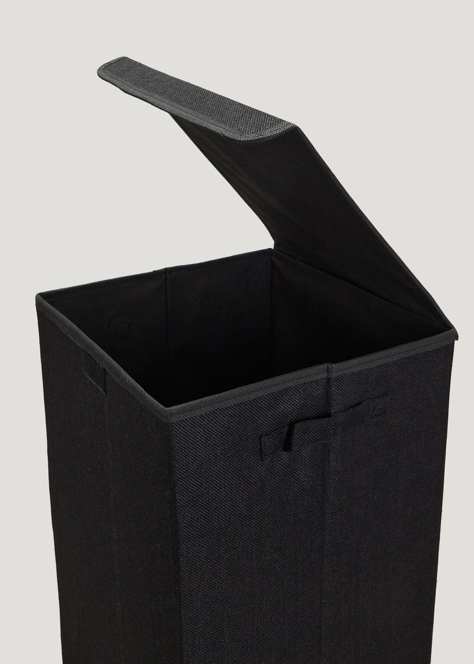 Black Collapsible Laundry Basket (32cm x 32cm x 50cm)