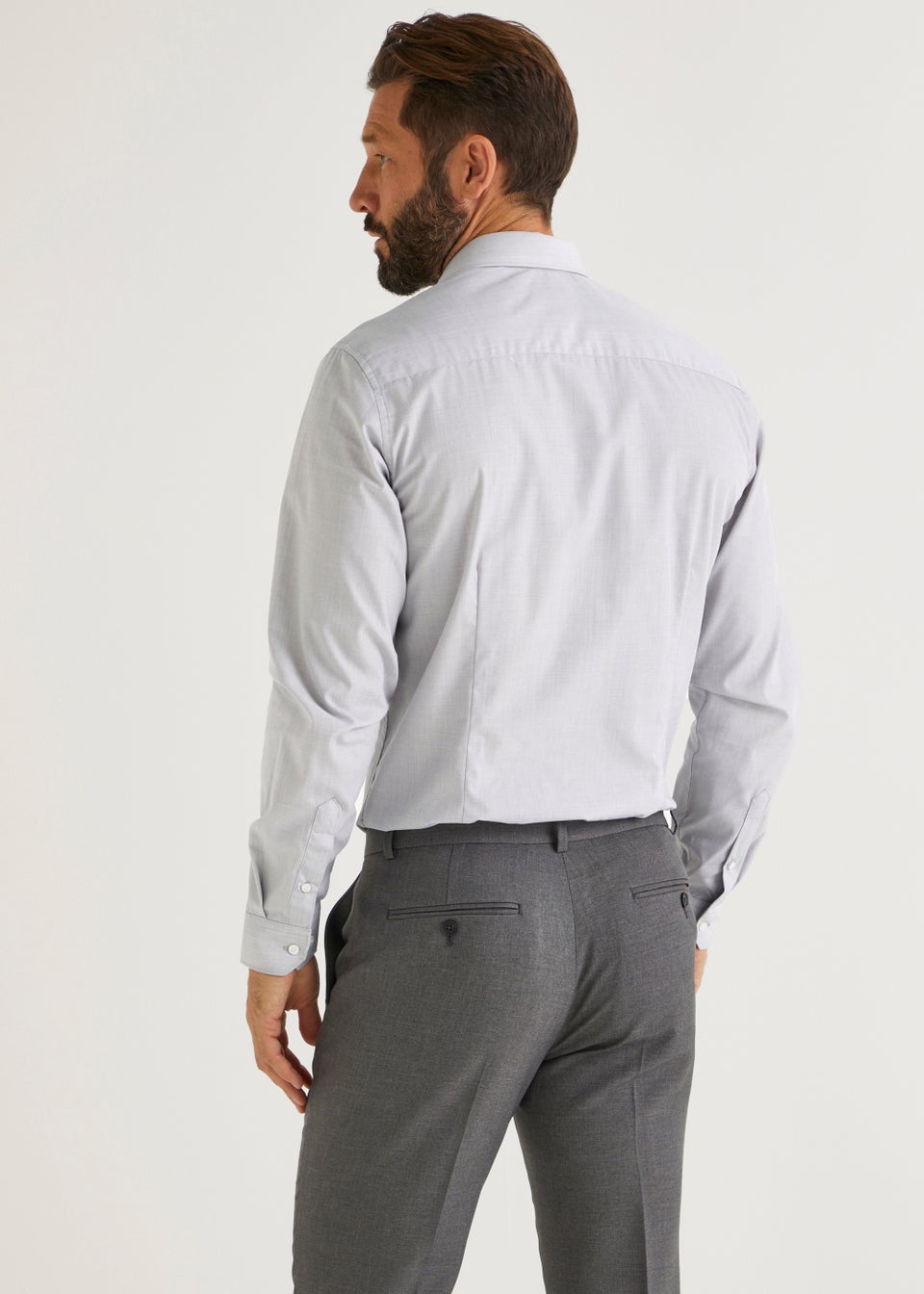 Taylor & Wright Grey Marl Easy Care Slim Fit Shirt