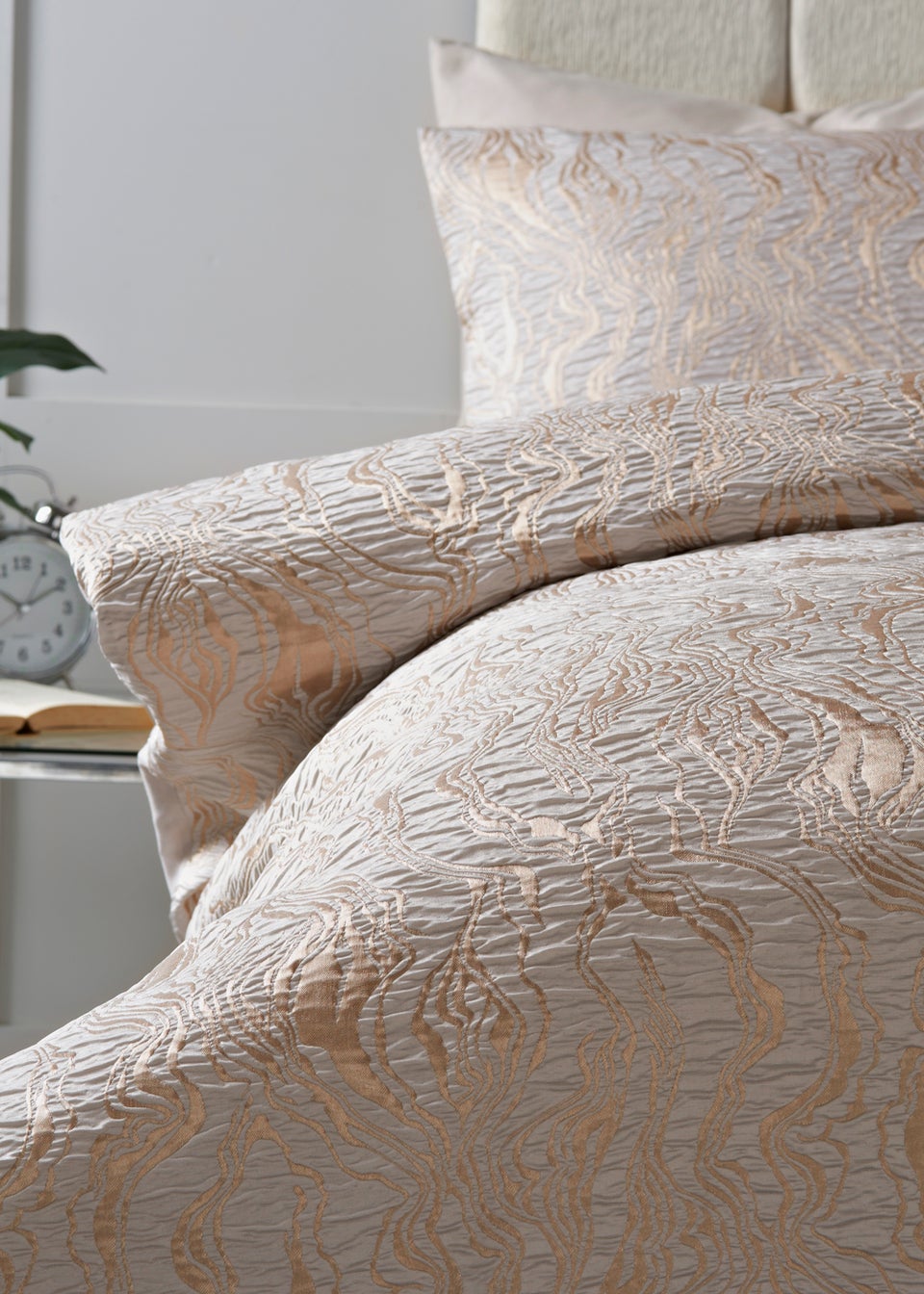 Grey Marble Jacquard Duvet Cover