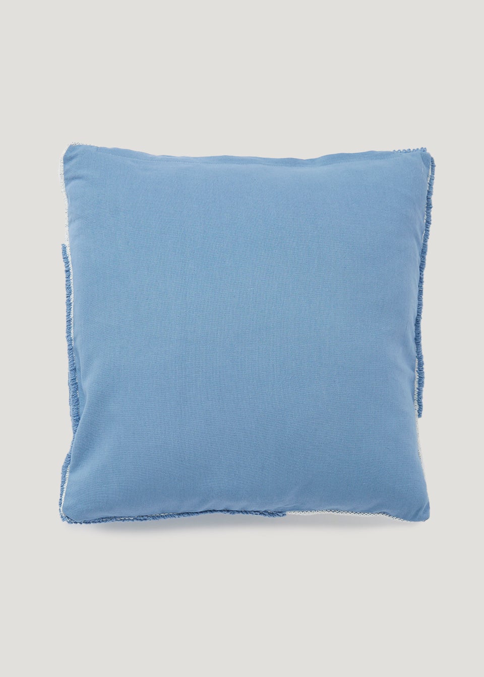 Blue Colour Block Woven Cushion (43cm x 43cm)