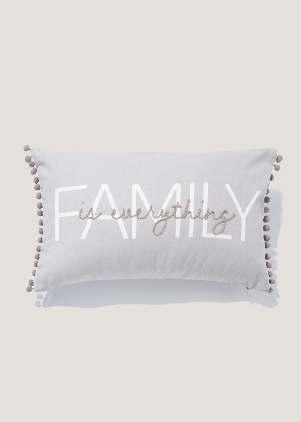 Grey Family Is Everything Cushion 30cm x 50cm Matalan