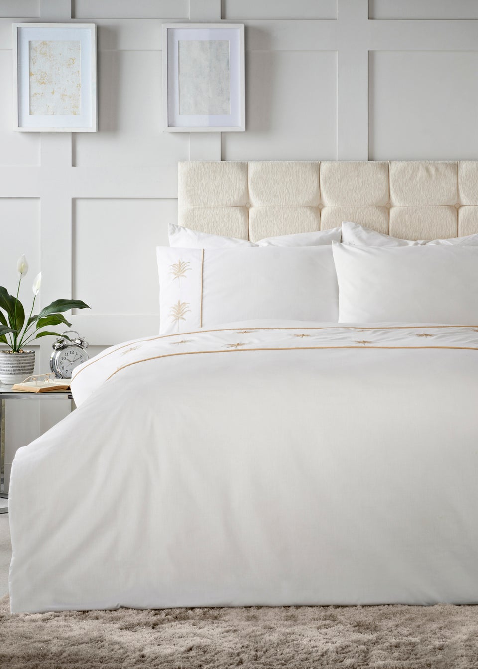 White Palm Tree Duvet Cover