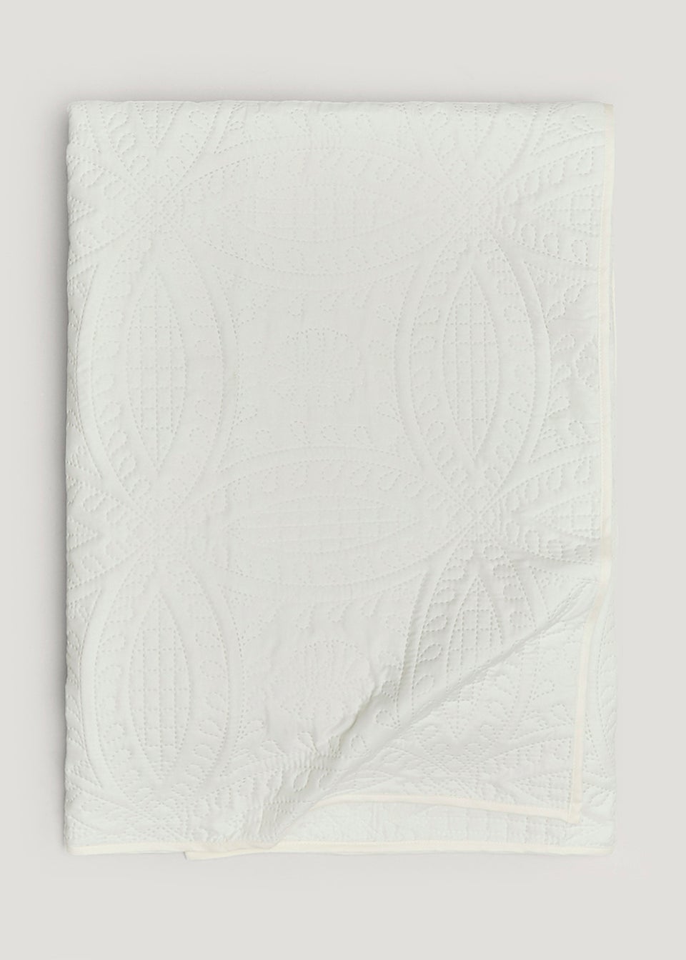Ivory Pinsonic Bedspread (235cm x 235cm)