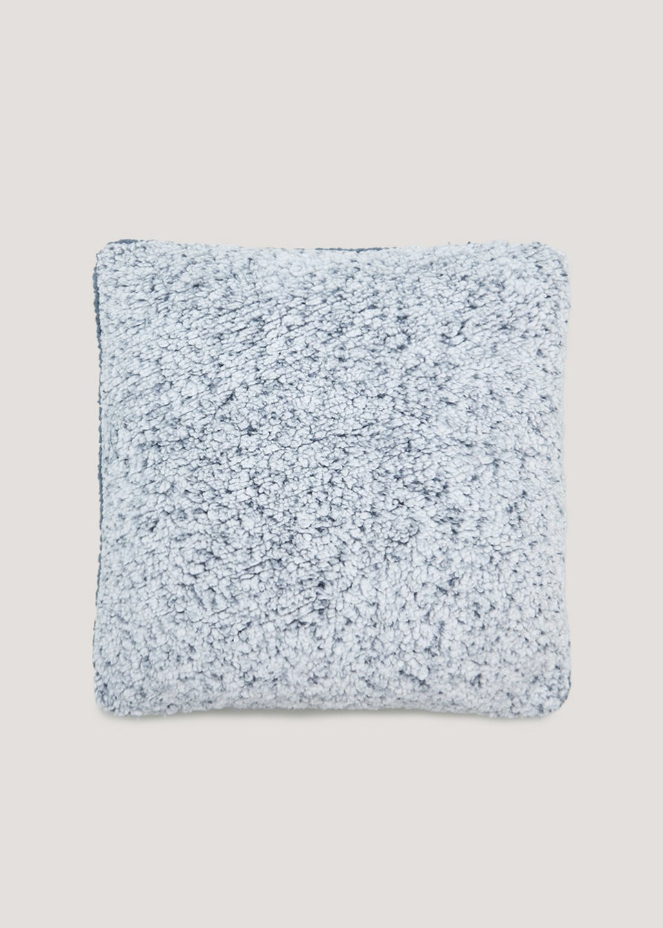 Blue Frosted Teddy Fleece Cushion (43cm x 43cm)