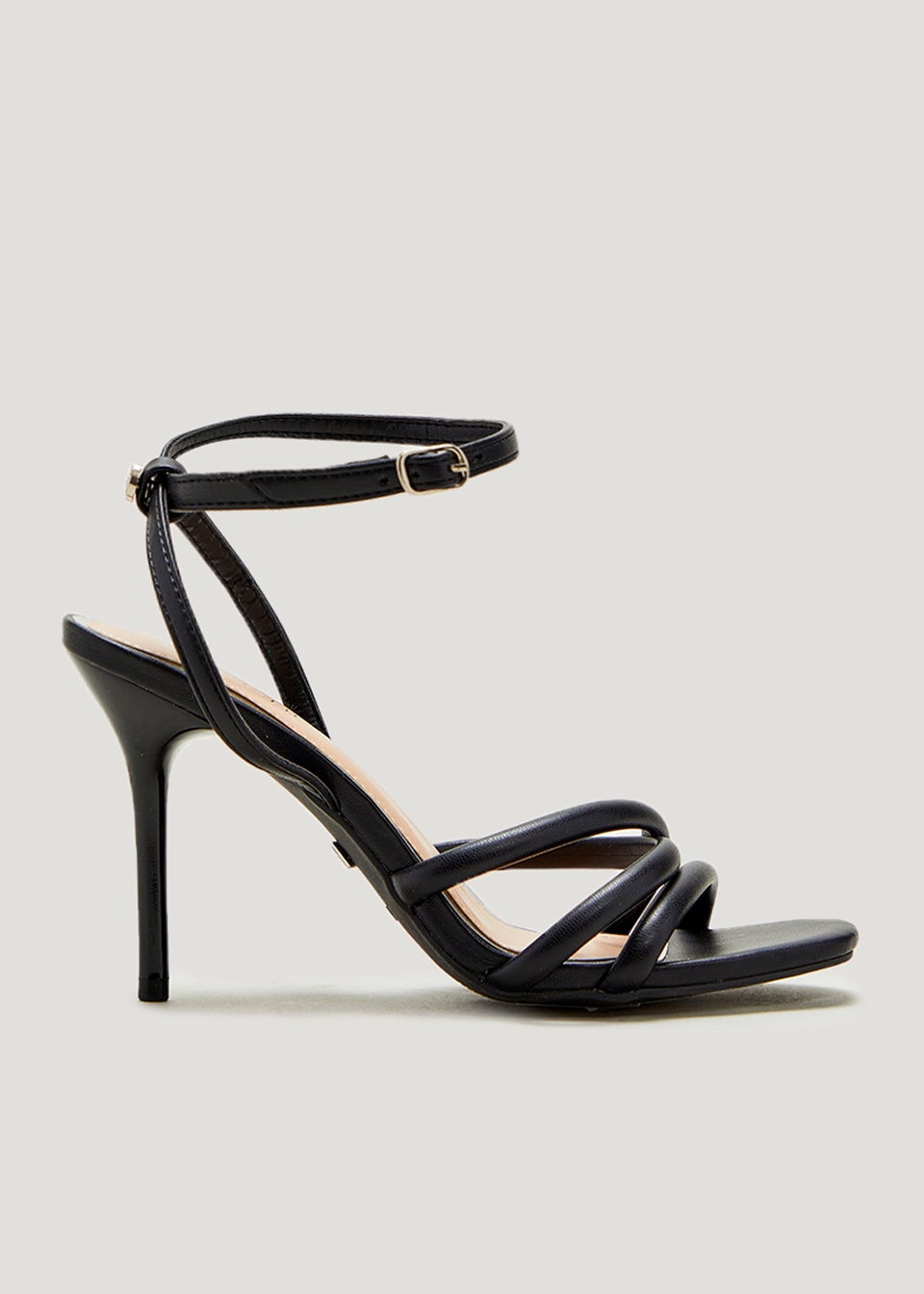 Head Over Heels Black Padded Strappy Sandals Matalan