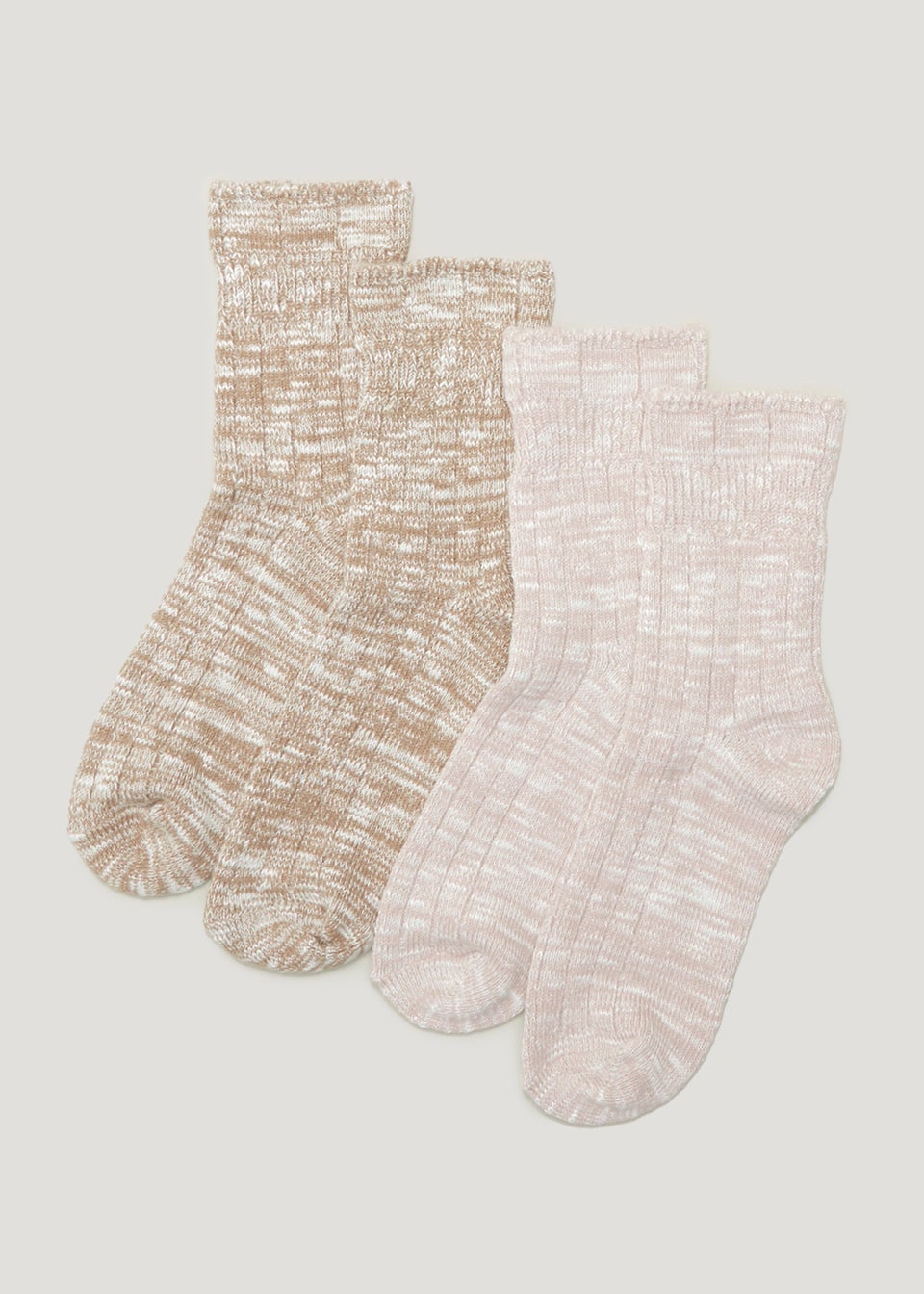 2 Pack Pink & Mink Thermal Socks