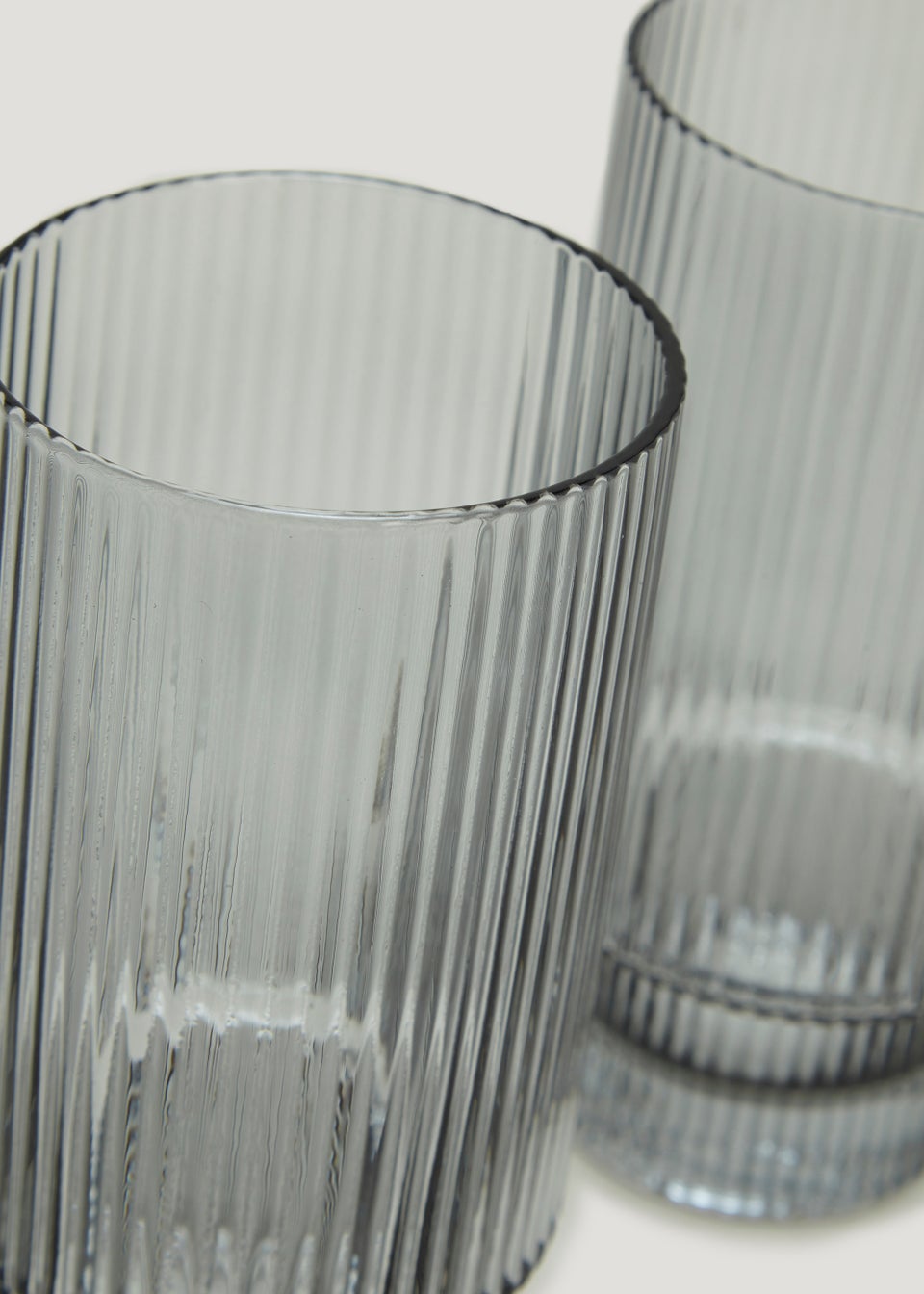 2 Pack Grey Clarity Tumbler Glasses (13.5cm x 7cm)