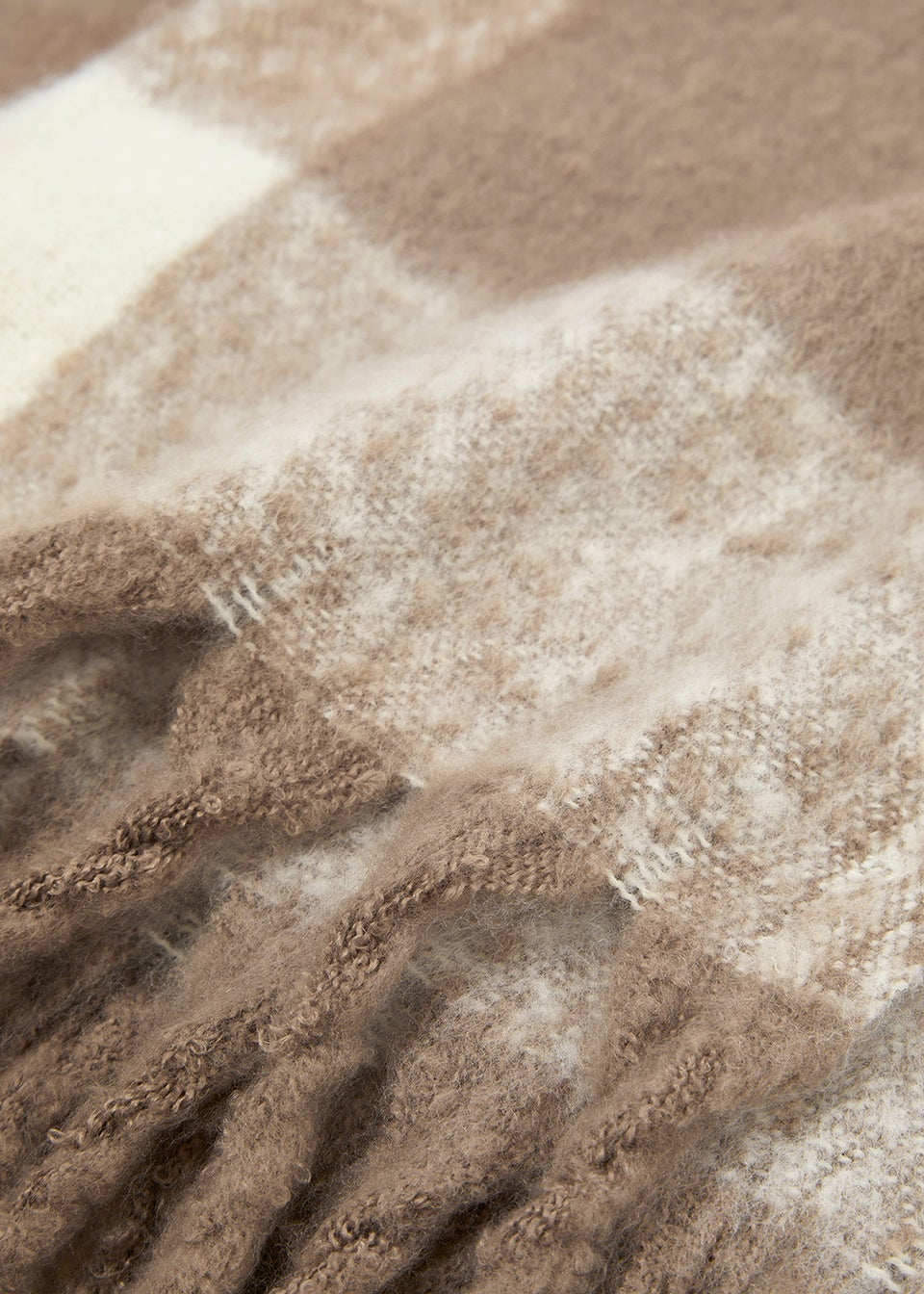 Matalan check fleece throw top