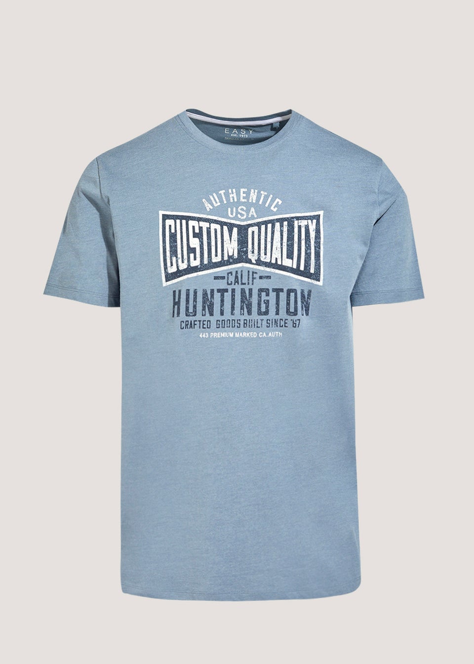 Blue Custom Quality Print T-Shirt