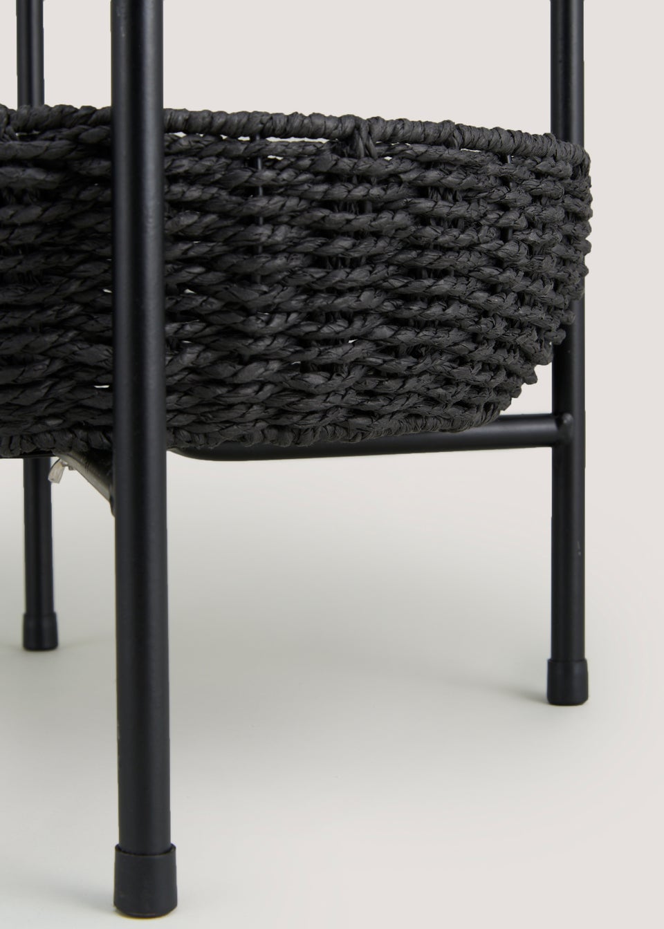 Black Paper Woven Side Table (37cm x 45cm)