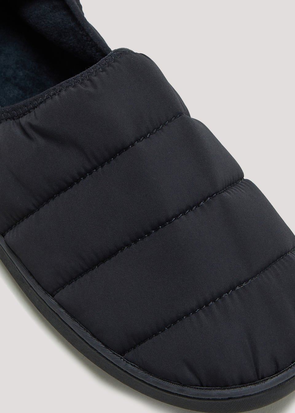 Black Thinsulate Baffle Slippers